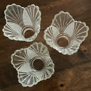 3 Glass Globes for a ceiling fan light